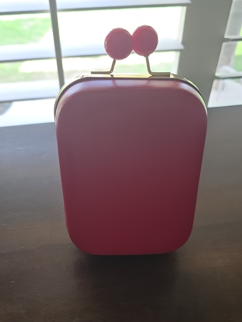 Pink Women’s Kiss-Lock Box Clutch